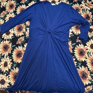 Seraphine Maternity Dark Blue Knot Front Maternity Dress Size 12